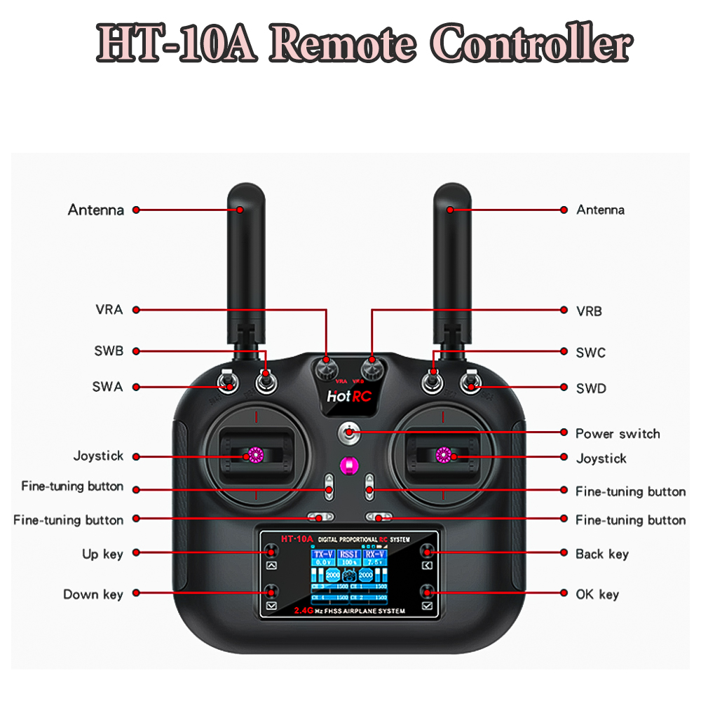 Hotrc HT-10A 2.4G 10CH Transmi - Rc Helicopter Battery review and price